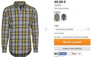 Chemise homme Mexx a 12 euros