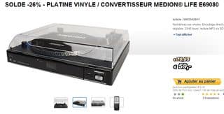 Convertisseur de disque vinyle Medion a 59 euros