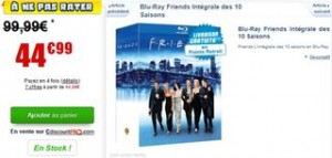 L’Intégral des 10 saisons Friends en Blu-ray à 44,99 euros au lieu de 99,99 euros