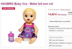 Moins de 15 euros le bebe fait son rot de HASBRO