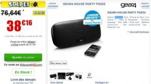 Moins de 40 euros la Station accueil Gear4 Houseparty