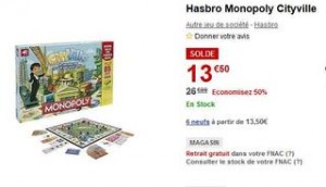 Moitié prix : Monopoly Cityville