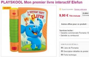 Mon Premier Livre Interactif Elefun soldes