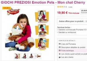 Mon chat Cherry Emotion Pets moins de 20 euros