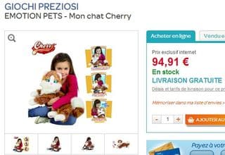 Peluche interactive Mon chat Cherry Emotion Pets