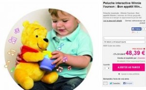 Peluche interactive Winnie Ourson la redoute