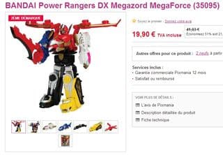 Power Rangers DX Megazord Mega pas chere