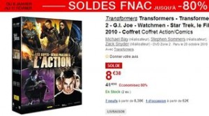 SOLDES coffret 5 DVD Transformers Star Trek GI Joe Watchmen