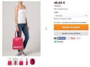 Sac a mains Adidas Originals Bowlingbag en soldes