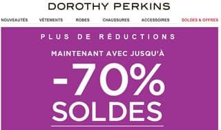 Dorothy Perkins SOLDES jusqu’à moins 70%