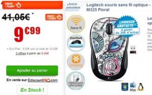 Souris sans fil Logitech M345 Floral a moins de 10 euros