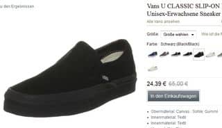 baskets Vans à 24,39 euros