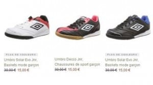 baskets Umbro garcons a 15 euros