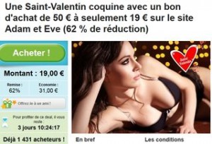 bon achat Adam et Eve sur Groupon