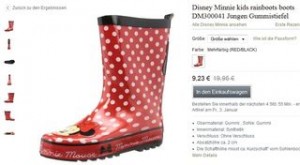 bottes caoutchouc fille Minnie pas cheres