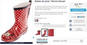 bottes de pluie Minnie kiabi