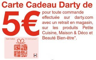 carte cadeau Darty offerte janvier 2014