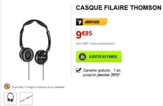 casque Thomson HED-2031 à moins de 10 euros