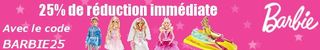 25% de remise immédiate sur Barbie (code promo)