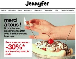 Jennyfer : moins 30% jusqu’à miniut (code promo) + livraison gratuite en magasin