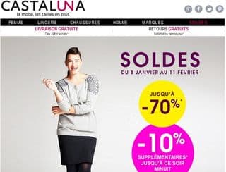 Castaluna : 10% suppl. sur les Soldes jusqu’à minuit (jusqu’à -80%)