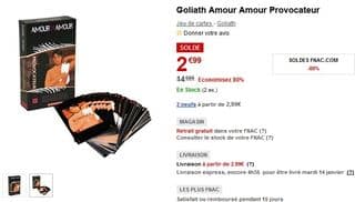 jeu adulte Amour Amour Provocateur de Goliath