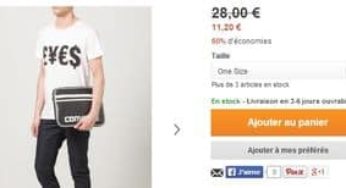 11,20 euros la Sac ordinateur 13 pouces Converse (port inclus)