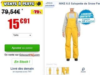 salopette ski femme NIKE 6.0 