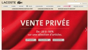 Vente privée Lacoste 