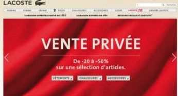 vente lacoste
