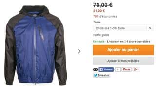 veste Dickies homme à 21 euros