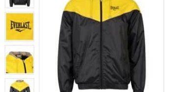 Moins de 12 euros la veste Everlast noir et jaune (du S au XXL)