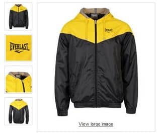 Moins de 12 euros la veste Everlast noir et jaune (du S au XXL)