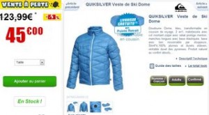veste de ski Quicksilver Dome soldes 45 euros