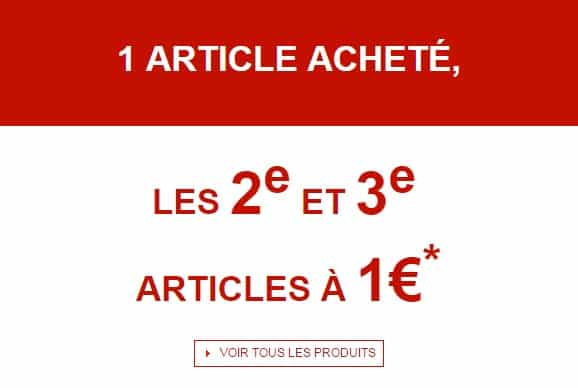 1 euros le second et troisieme article