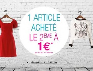 1 vêtement acheté = le deuxième à 1 euro La Halle