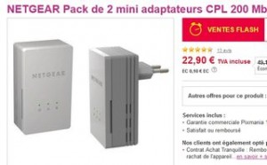 2 mini adaptateurs CPL Netgear 22 euros