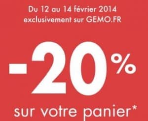 20 pourcent supplementaires sur les soldes GEMO