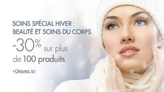 30% de remise sur 100 produits de soins spécial hiver