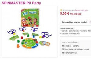 5 euros le Jeu Pif party port inclus