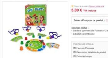 5 euros le Jeu Pif party port inclus (environs 15 euros ailleurs)