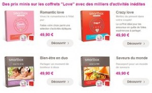 Code promo coffret cadeau SmartBox Saint Valentin