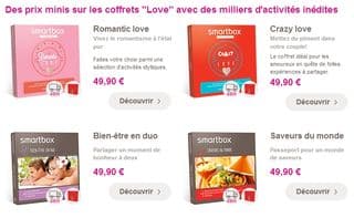 Code promo coffret cadeau SmartBox pour la Saint Valentin