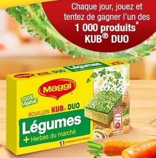 Gratuit : KUB DUO Légumes et Herbes Maggi