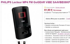 Lecteur Philips GoGear 8Go moins cher