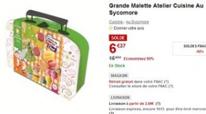 Moins de 7 euros la Grande malette atelier cuisine pour enfants