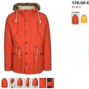 Parka Jack et Jones homme a 41 euros