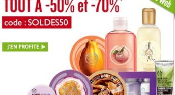 Soldes The Body Shop : de -50% à -70%