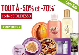 Soldes The Body Shop : de -50% à -70%