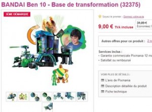 base de transformation Ben 10 Omniverse en soldes